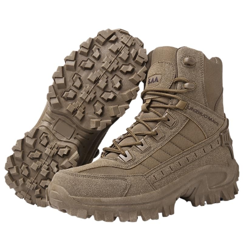 Men's Large Size Outdoor Jungle Hiking Boots, Desert Waterproof Tactical Hiking Shoes