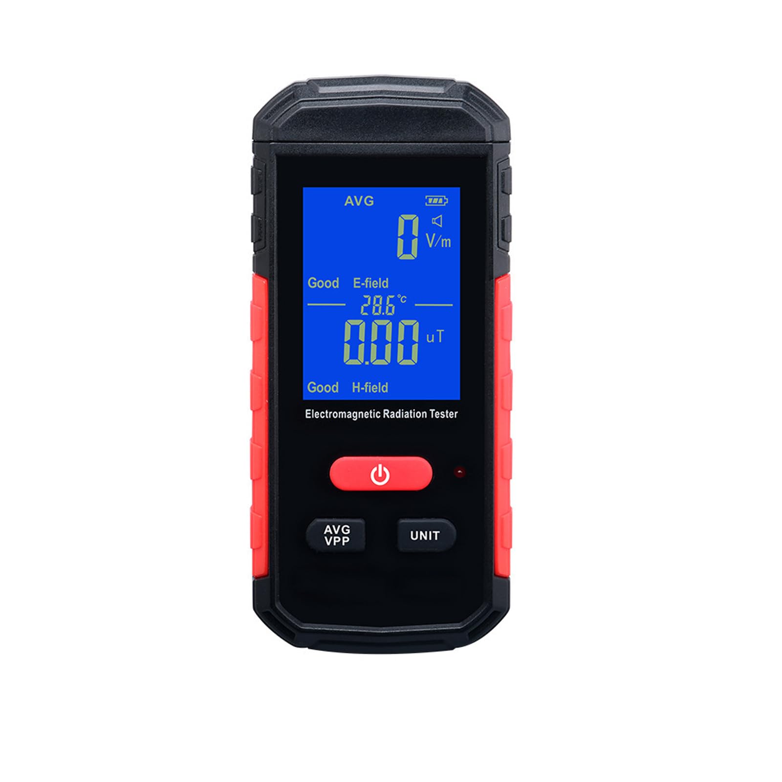 Détecteur d'EMF LCD rechargeable et testeur de rayonnement numérique 2-en-1 avec température