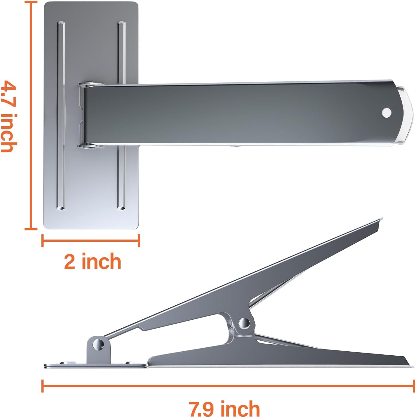 Extra Large 4.7" Heavy Duty Stainless Steel Binder Clips | Jumbo Paper Clamps for Ledgers, Files, Office & Home Supplies(2-Pack)