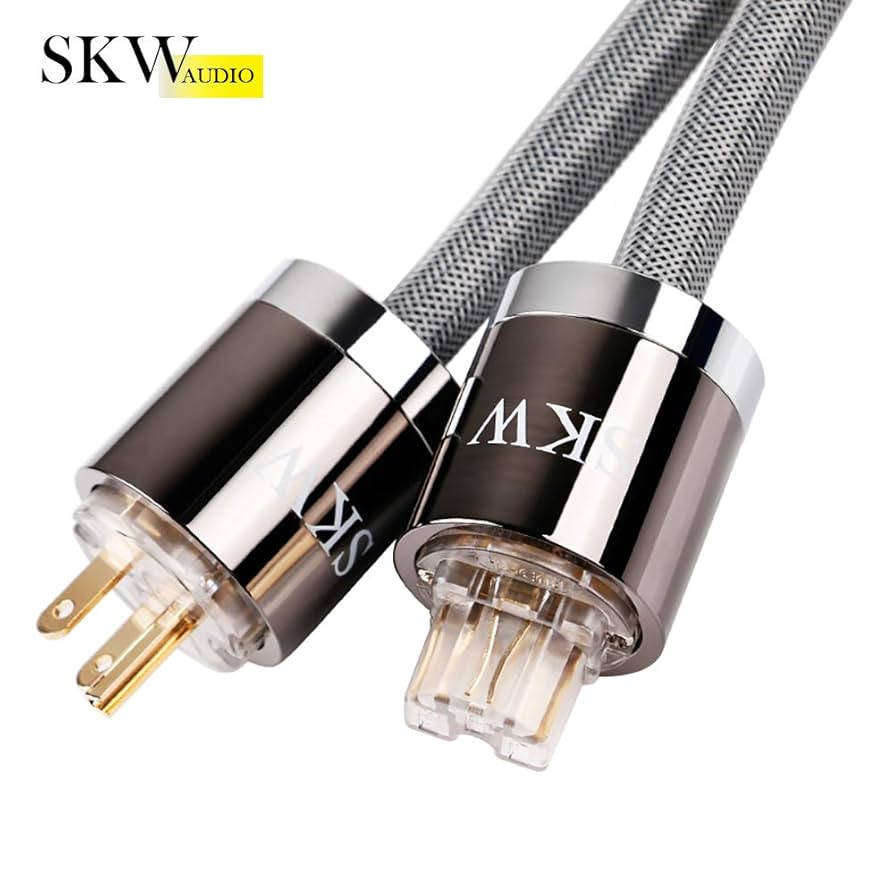 Amazon | SKW EnthusiastデュアルBraied Hi - Fi電源コード