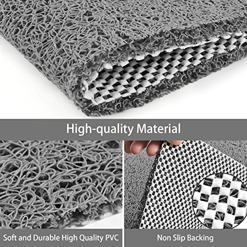 Enqinar Non-Slip Shower Mat Bathtub Mat, 24X24 Inch, Bath Tub Mat With Drain, Quick Drying Pvc Loofah Bathmat For Tub, Shower, Bathroom, Easy Clean Shower Floor Mat For Wet Area, No Suction Cups(Grey) #TOP2