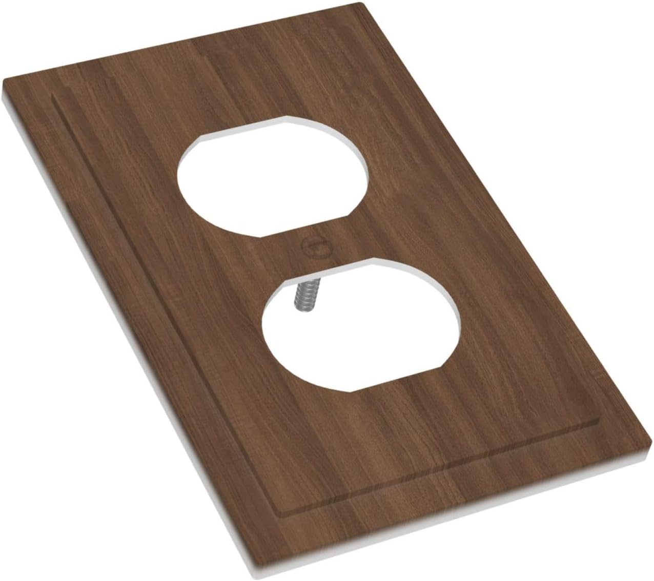 Outlet Covers Walnut Wood Texture 1 Gang Duplex Light Switch Cover Plate Decorative Switch Plate Covers Electrical Socket Cover for Farmhouse Cabin Decor
