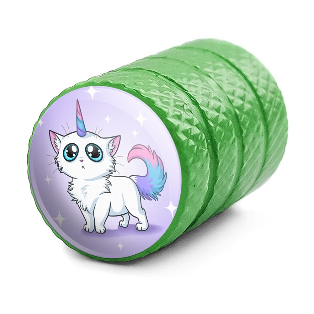 Cat Unicorn Motorcycle Bicycle Bike Tire Rim Wheel Aluminum Valve Stem Caps