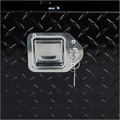 Miniatura 4 de Caja de lengua para remolque, caja de herramientas de aluminio, caja de remolque resistente con cerradura y llaves, para camioneta, RV, remolque (39