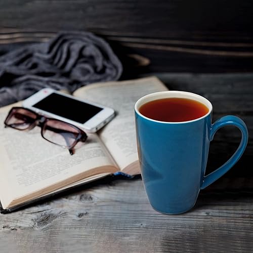 Miniatura 10 de amhomel Taza de té de porcelana con infusor y tapa, taza de té de cerámica de 16 onzas para hojas sueltas, café, cacao y leche, regalo de té para