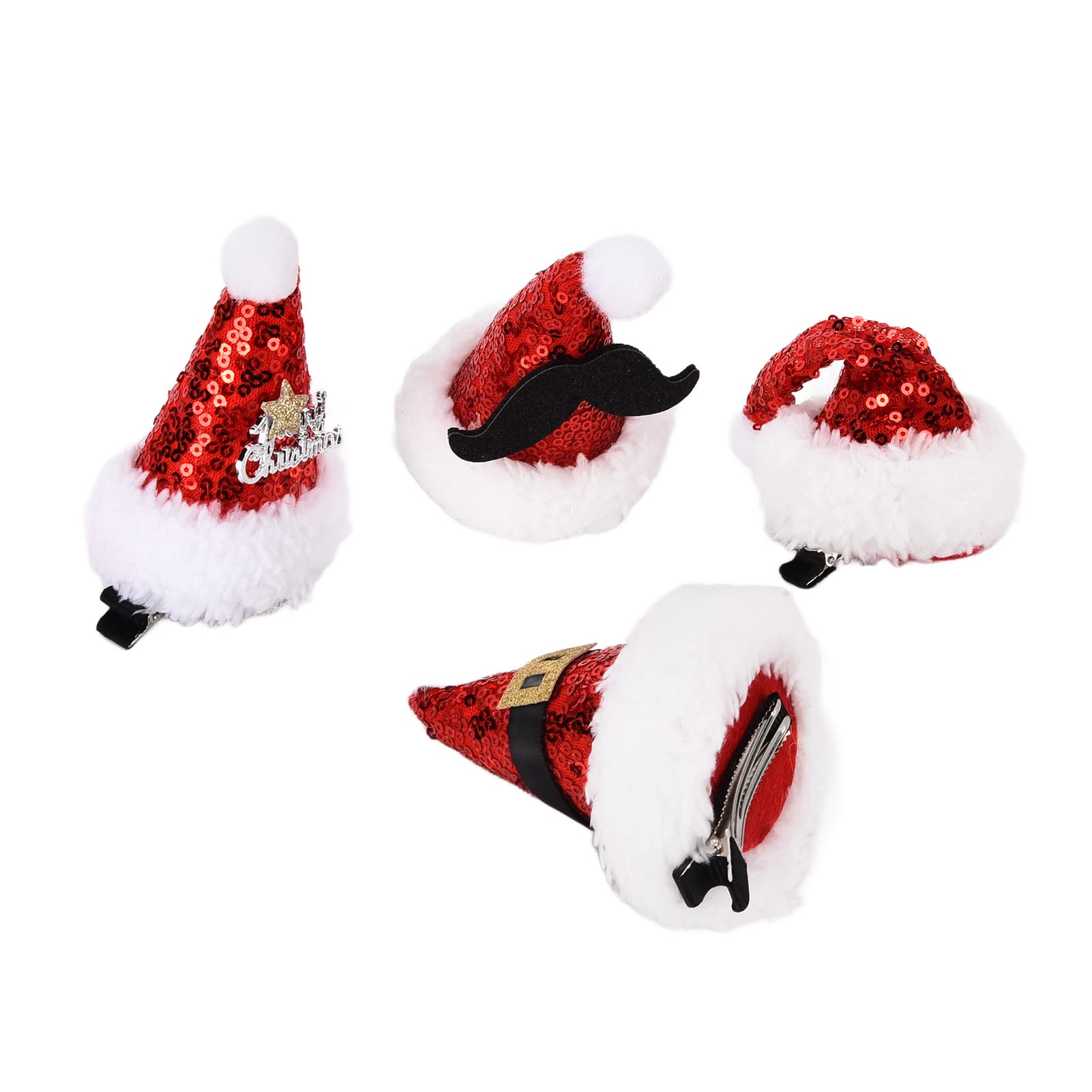 Christmas Hair Clips Cute Appearance Seamless Skin Soft Comfortable Christmas Hair Pins for Most Situation