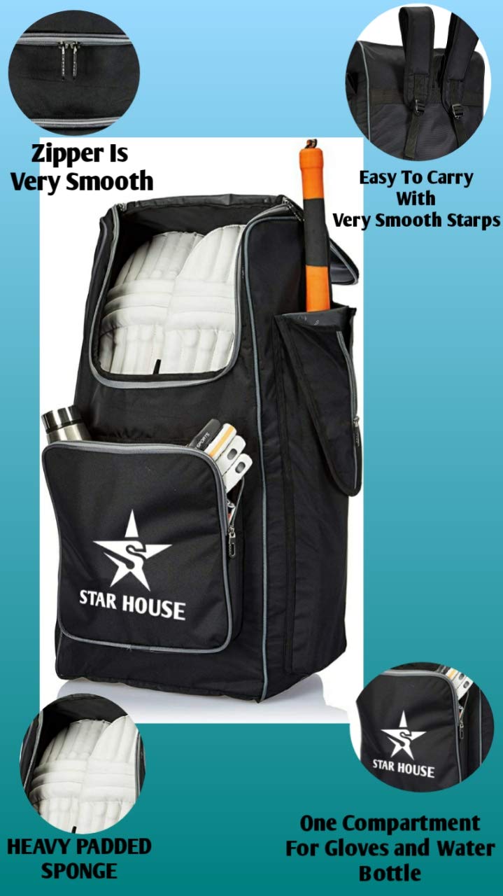 DEV Star House Cricket Kit Bag Sports Latest 2021 (XL, Black-Grey)