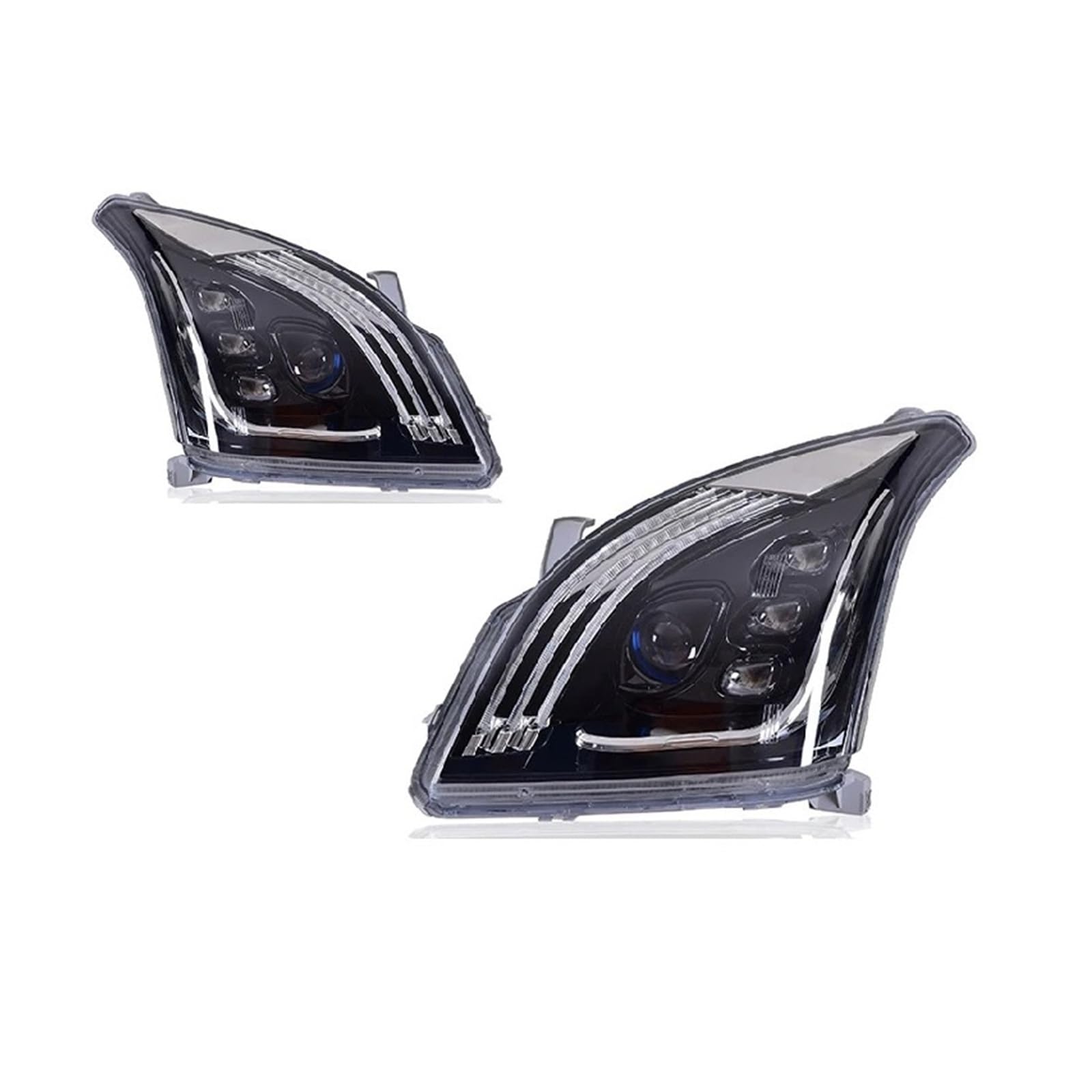 Pasuje do Toyota Prado 03-09 w nowym stylu pełna dioda LED DRL reflektor samochodowy montaż sygnału akcesoria samochodowe zmodyfikowana lampa reflektory LED