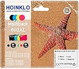 603XL Druckerpatronen Multipack 5-Colours Kompatibel für Epson 603 603 XL für Expression Home XP-3100 XP-3105 XP-2100 XP-2105 XP-2150 XP-3150 XP-4100 XP-4155 Workforce WF-2830 WF-2835 WF-2840 WF-2850