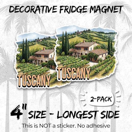 Imanes decorativos de vinilo Tuscany 4 pulgadas 2 unidades miniatura 2