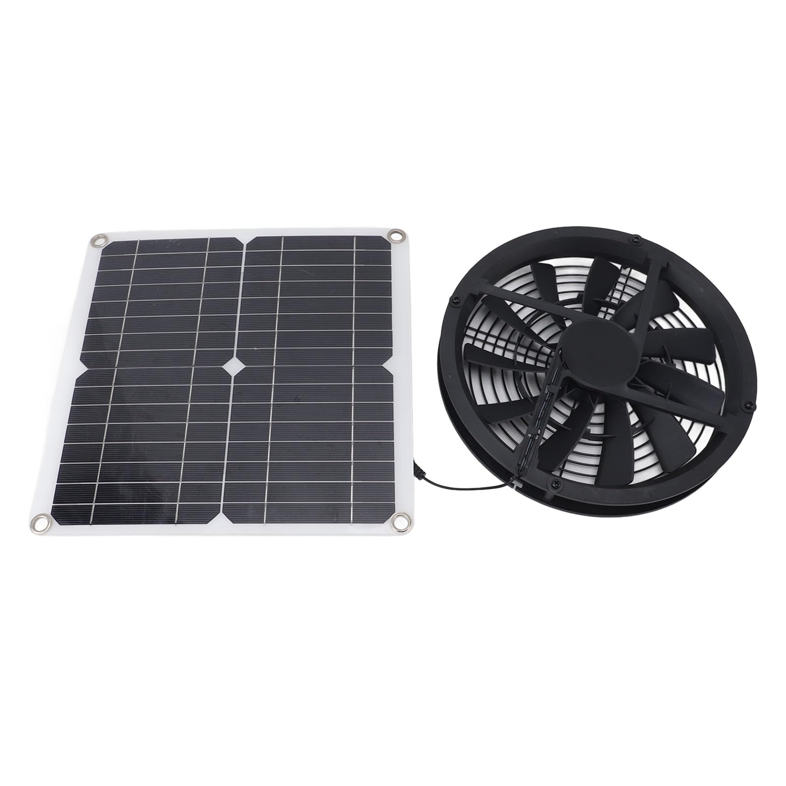 Solarpanel-Lüfter-Set, Effiziente Belüftung für Kleine Räume, Wasserdichter Gewächshaus-Ventilator für Zuhause, Polykristallines Silizium