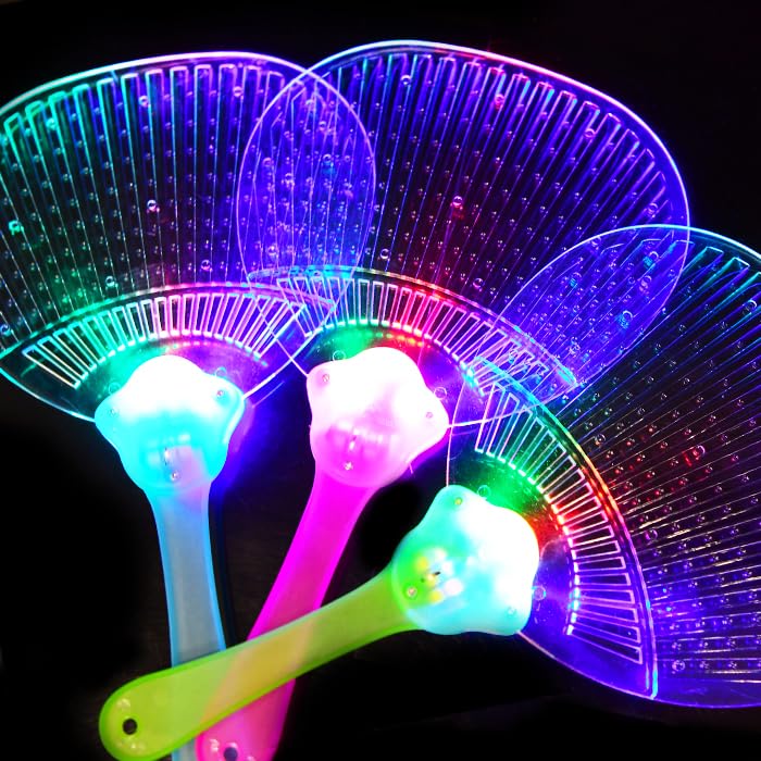 Amazon | 【縁日 景品】 光るうちわ 丸型 12個 セット 光る 団扇