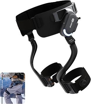DNSYS X1 Carbon Pro Exoskeleton with Titanium Alloy, AI-Powered Leg Support Wearable Robot, 1.2HP Motor, 40km Base Range, 3s Battery Swap, for Hiking, Workout, Running, Size L Waistline 41.3-49.2in