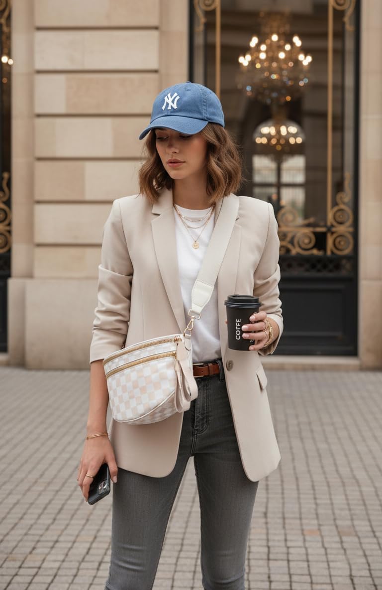 Bum Bag Crossbody Bag for Women | Spacious Bum Bags | Nylon Crossbody Fanny Packs | Purse Belt Purse for Travel Running, Fashion Holiday Gifts - Image 2