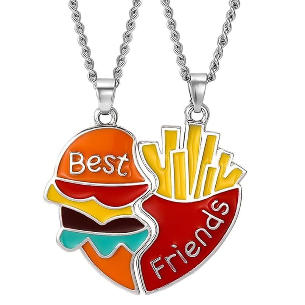 SYOSIBest Friend Necklace, Friendship Necklace, BFF Necklace for Valentine Heart Necklace, Sister Necklace Set Jewelry Birthday Valentine Gift for friend