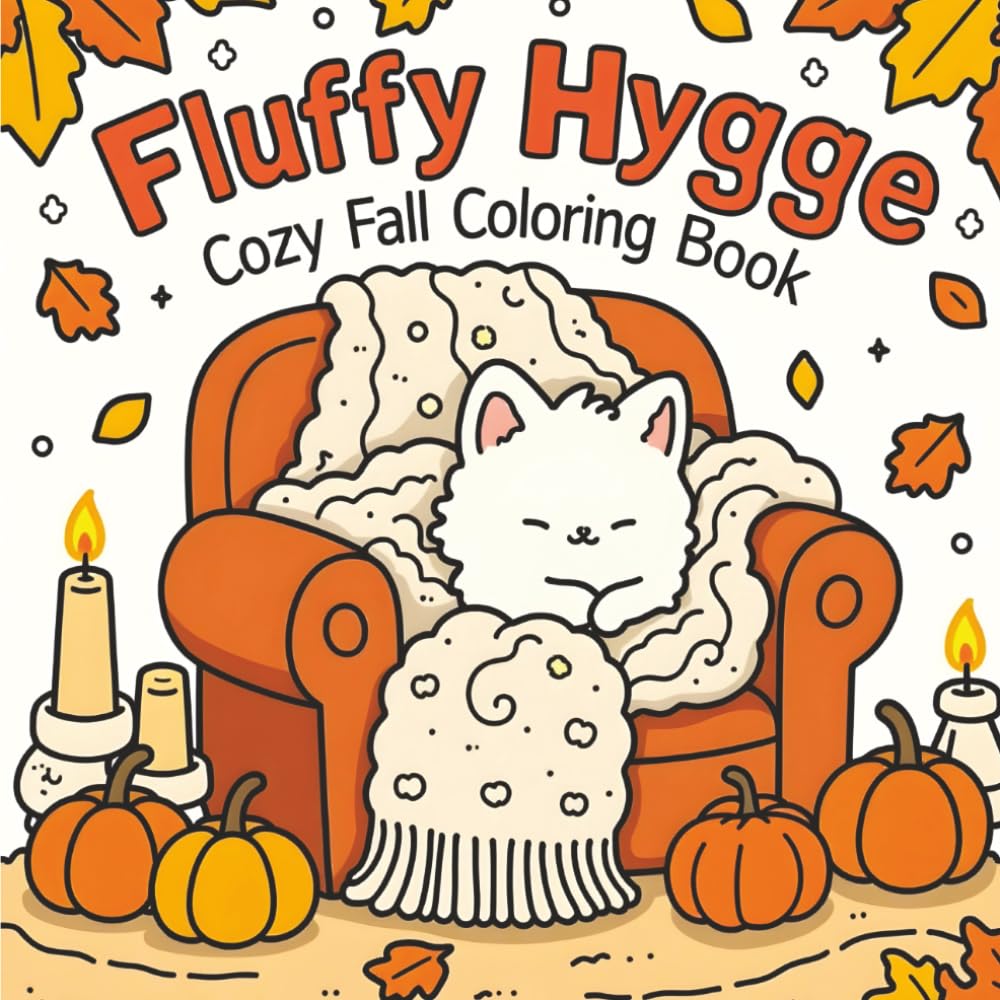 Fluffy Hygge Cozy Fall Coloring Book — Book 1: Cute Cozy Animals, Autumn Scenes, and Relaxing Hygge-Style Fall Illustrations | 60 Adorable Pages for Relaxation, Comfort, and Creative Fun