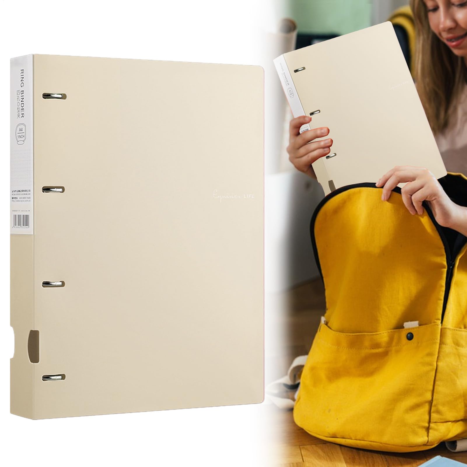 File Folders - Document Binder Organizer | 4-Hole Clamp Folderse with Refillable Project Functions, Envelope Folders with School Paper Use, A4 Binder Folder, Office Study Folder
