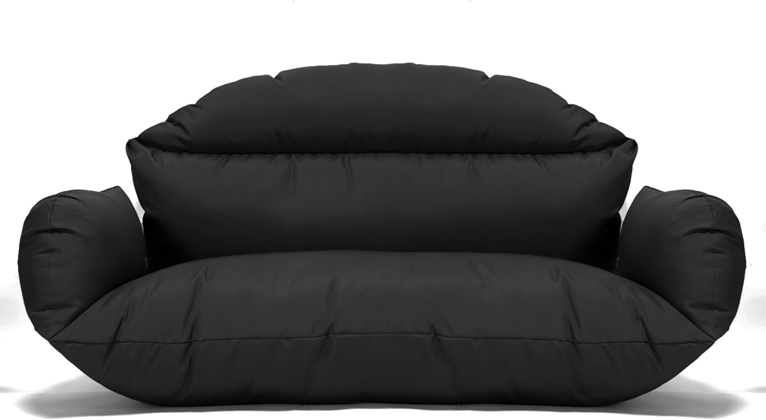 Black Cotton 2-Person Hanging Swing Chair Cushion