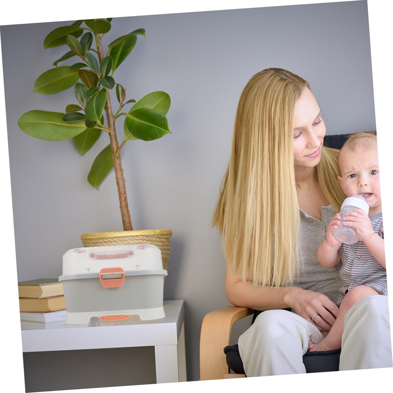 Tragbare Aufbewahrungsbox für Babymilchflaschen, Pp, Groß | Babyschale für Reisen und Outdoor, Leicht zu Reinigen, für Schnuller und Milchflasche
