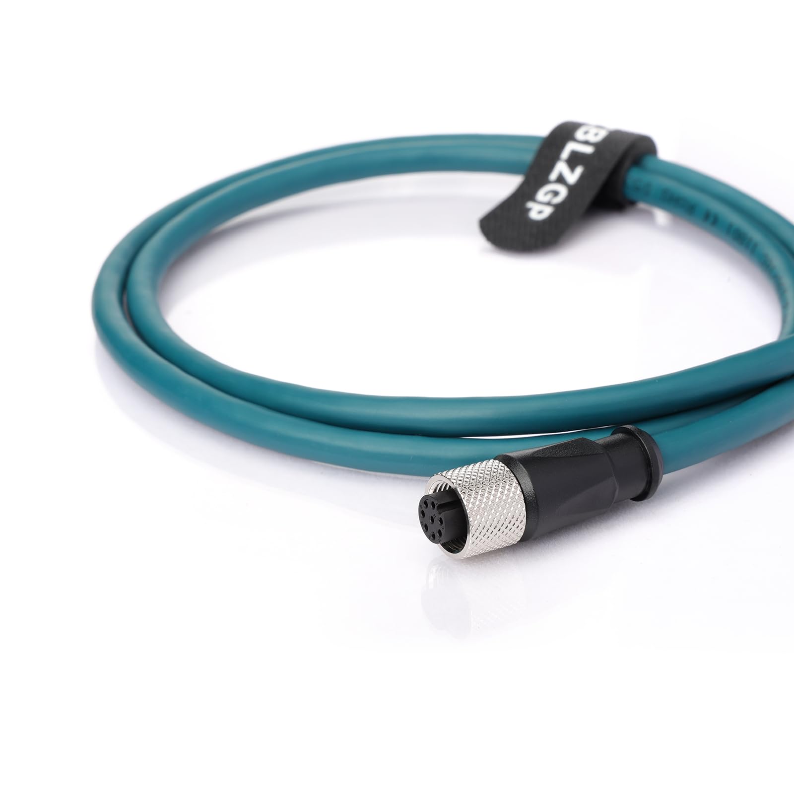 Kabel Ethernet Cat 7e M12 z kodem A żeński 8-pinowy do RJ45 prosty formowany skręcony kabel pasujący do sieci Profinet Automation Profibus EtherCAT (3 m)