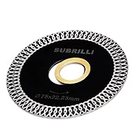 Vista 5 de Hoja de sierra de diamante de 3 pulgadas para corte de cerámica de mármol de granito de azulejos de porcelana (cenador 5/8)