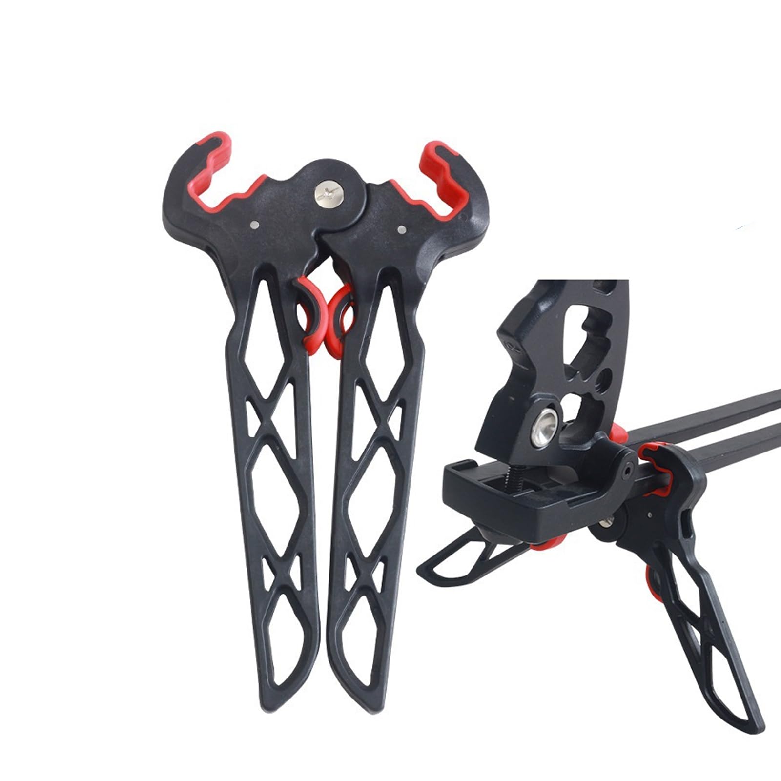 KURUGEILI Archery Bow Stand Folding Bow Stands Bow Jack Limbs Clamp Kickstand for Compound Bow Hunting Accessories
