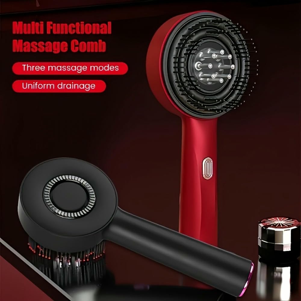 SYJYM Brosse de Massage électrique pour le Cuir chevelu 3 en 1 Batterie au Lithium polymère Rechargeable USB Outil de croissance profonde du Cuir chevelu Anti-Chute de cheveux