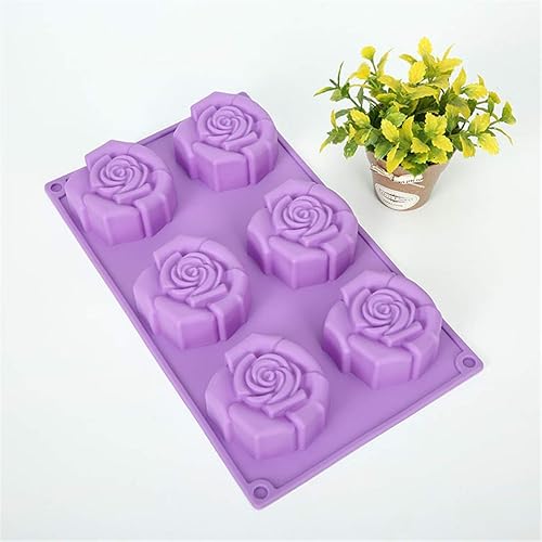 Miniatura 5 de Molde de silicona para pastel, molde de silicona para hornear de flores de rosa, para galletas, postre de gelatina, chocolate, cubitos de hielo,