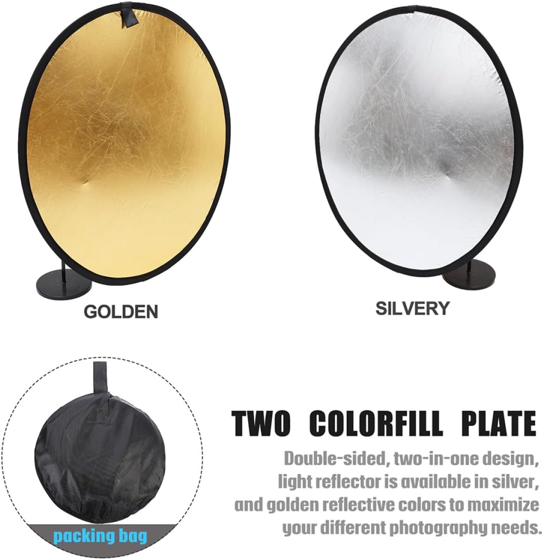 Photography Reflector Nylon Folding Light Panel 5 in 1 60cm
