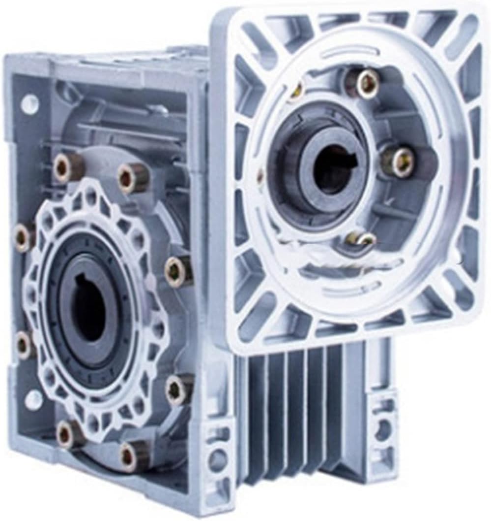 Speed Box NMRV030 11mm Input Shaft Gearbox Reducer, 1:5/7.5/10/15/20/25/30/40/50/60/80/100 Ratio, NEMA23 Motor Worm Gearbox Reducer Gearhead (Size : 50 Ratio 1, Color : Flange 104X104)