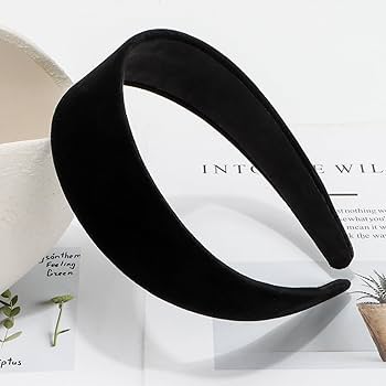 ブラックベルベットヘアバンド Amazon.co.jp: Chanaco ベルベットワイドヘッドバンド