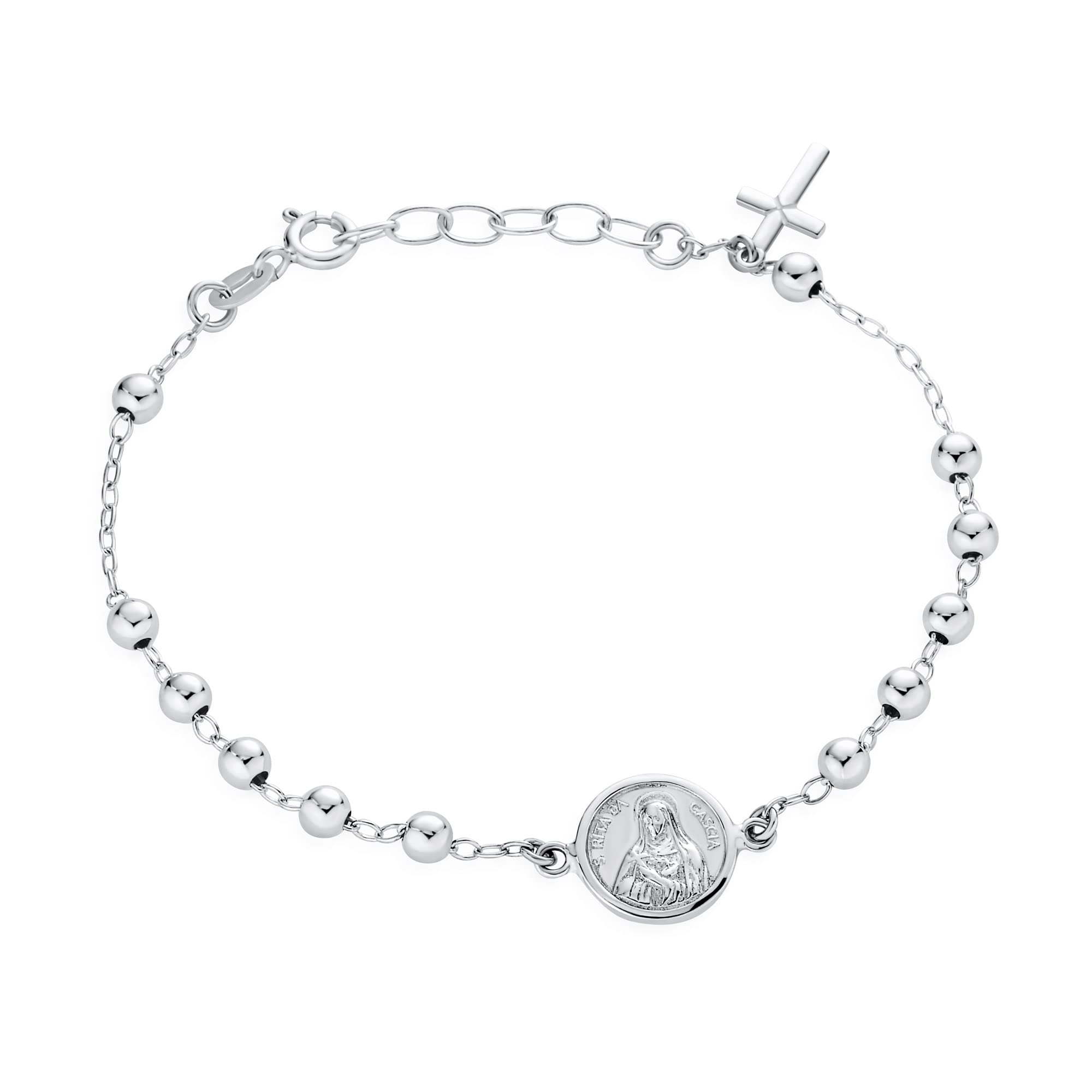 Bracelet chrétien ajustable en argent, résistant à l'oxydation - 6