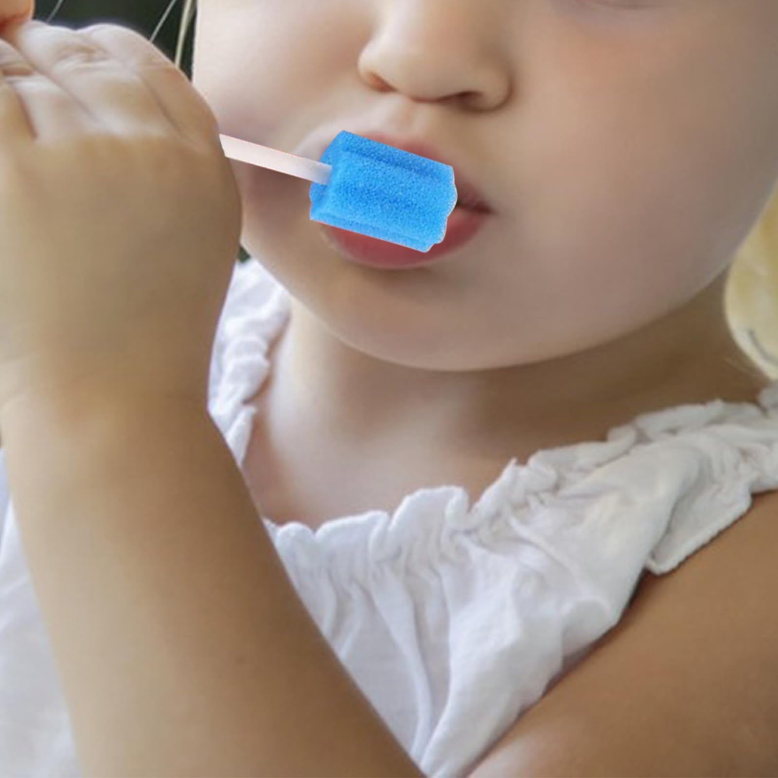 250 bastoncini per la cura orale, tamponi usa e getta, spugna per igiene orale, sapore neutro, tamponi sterili per l'igiene orale negli studi dentistici (blu)