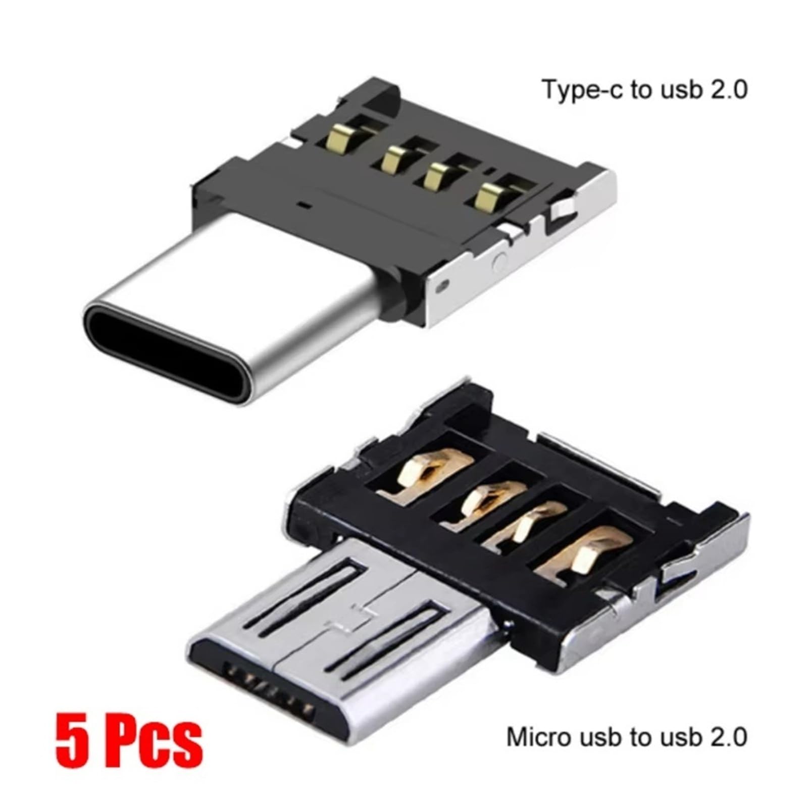 Adaptador USB C OTG tipo C a USB 2.0 hembra conector de datos para teléfono (1 micro USB)