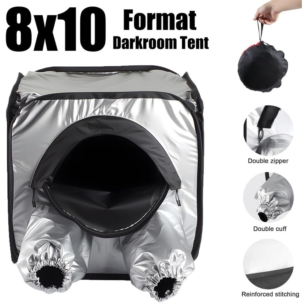 Tienda de Cuarto Oscuro Portátil con Bolsa Plegable para Cambiar y Cargar Película para Cámara de 8X10.