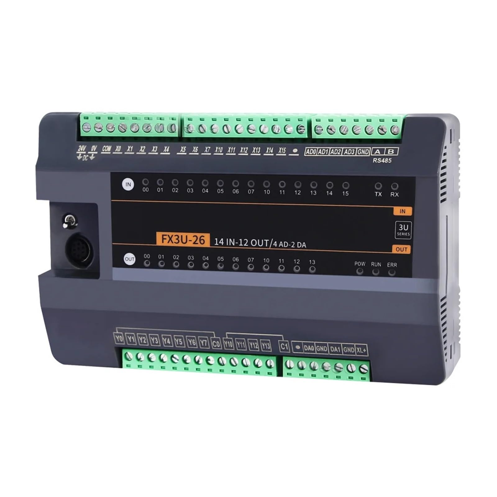 speicherprogrammierbarer Logik Controller PLC FX3U-16MR 4AI 2AO funktioniert mit speicherprogrammierbaren Software-SPS-Controllern der GX-Serie