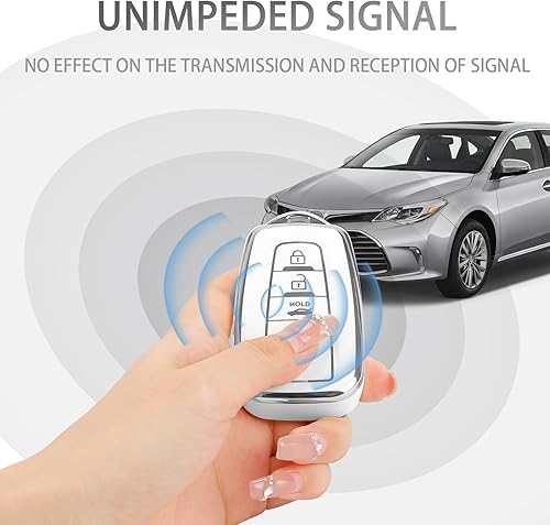 Miniatura 5 de COGEEK Funda para llavero Toyota con cordón brillante funda para llavero para Camry Highlander RAV4 Corolla Avalon C-HR Prius GT86 4Runner Prado