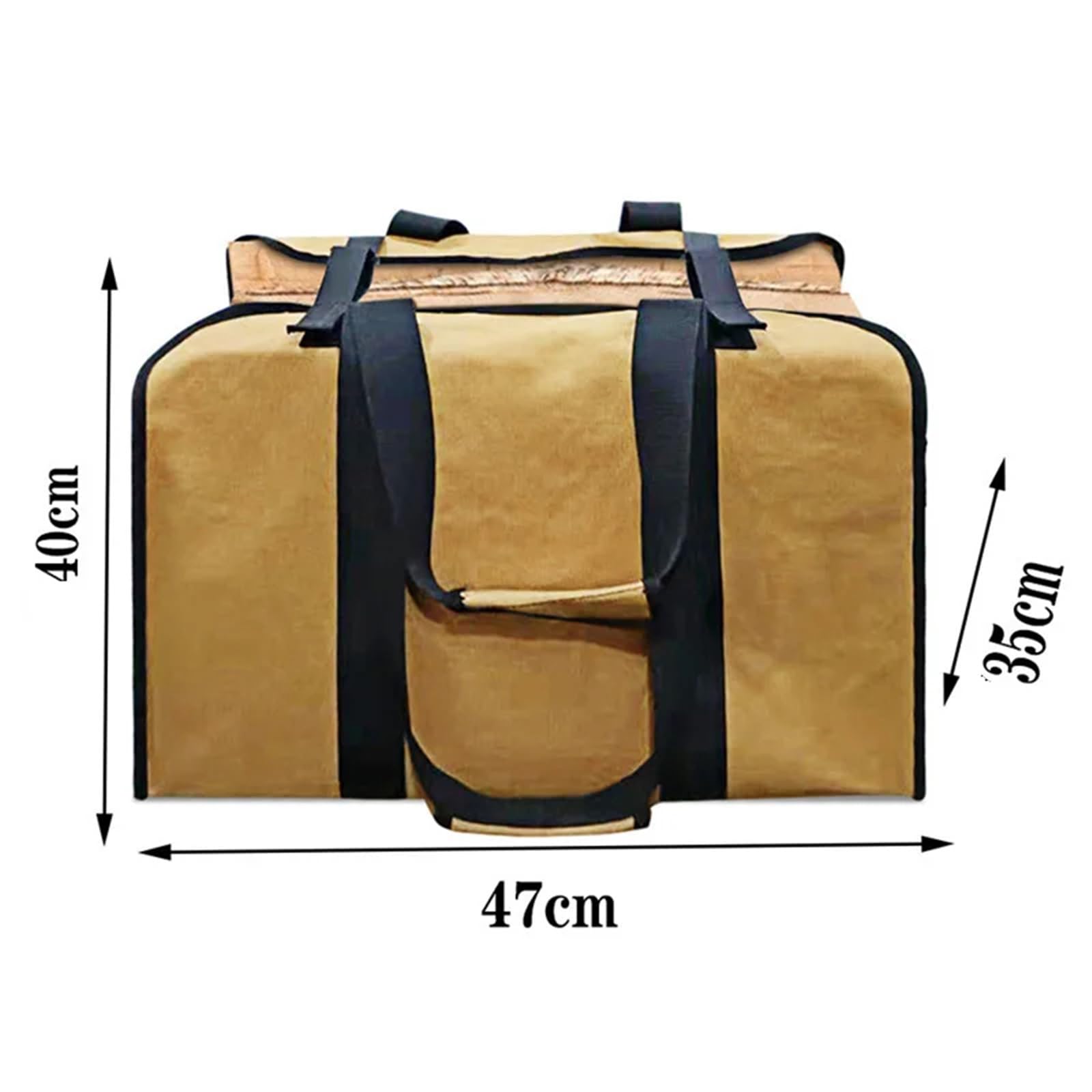 Borsa In Tela for Legna Da Ardere | Tracolla Manici Multicolor for Caminetto Da Campeggio(Bruin)