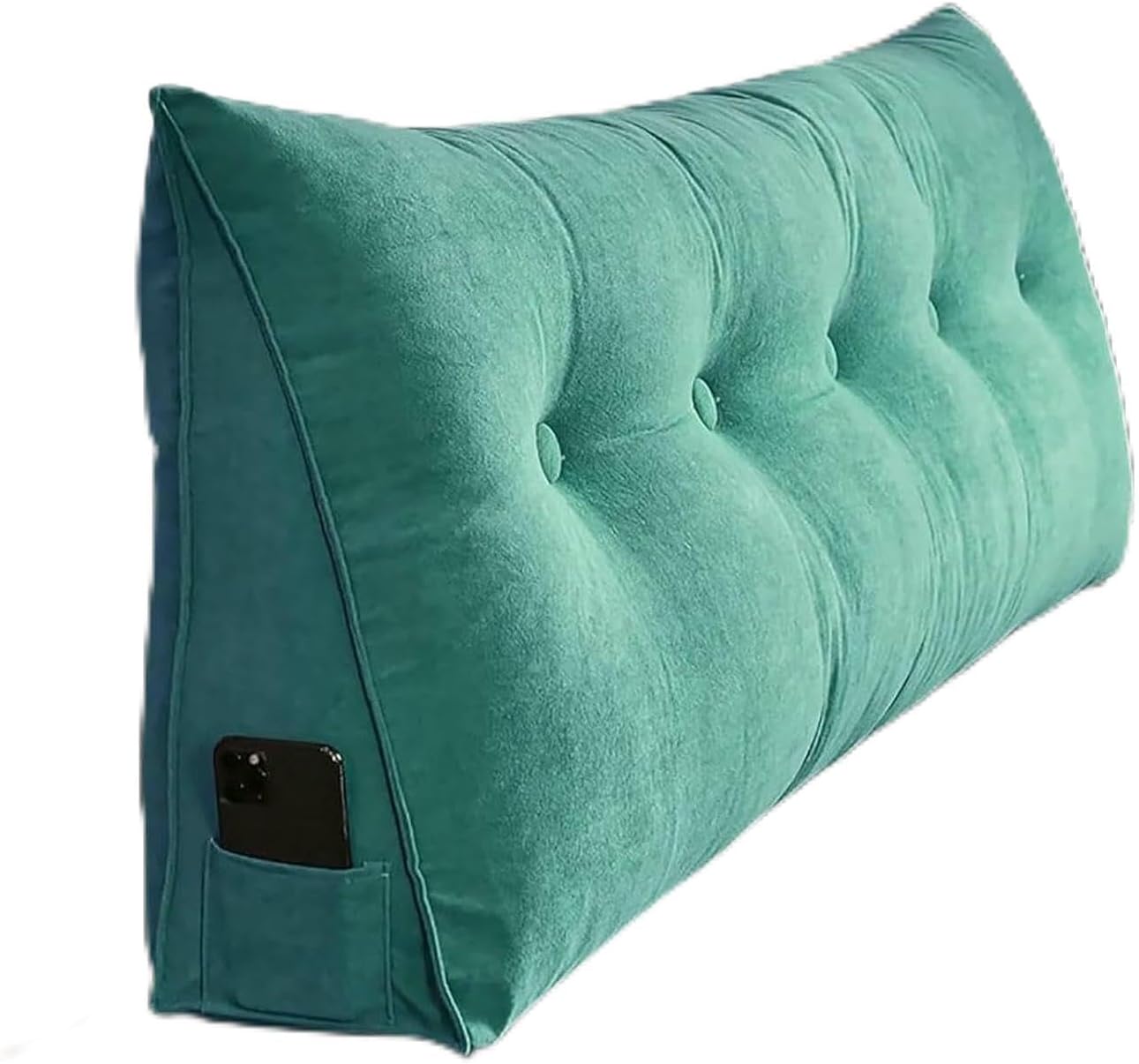 Twin Size Headboard Pillow, Wedge Cushion with Removable Cover for Back Support - Reading Pillow for Daybed, College Dorm Room & Lounging