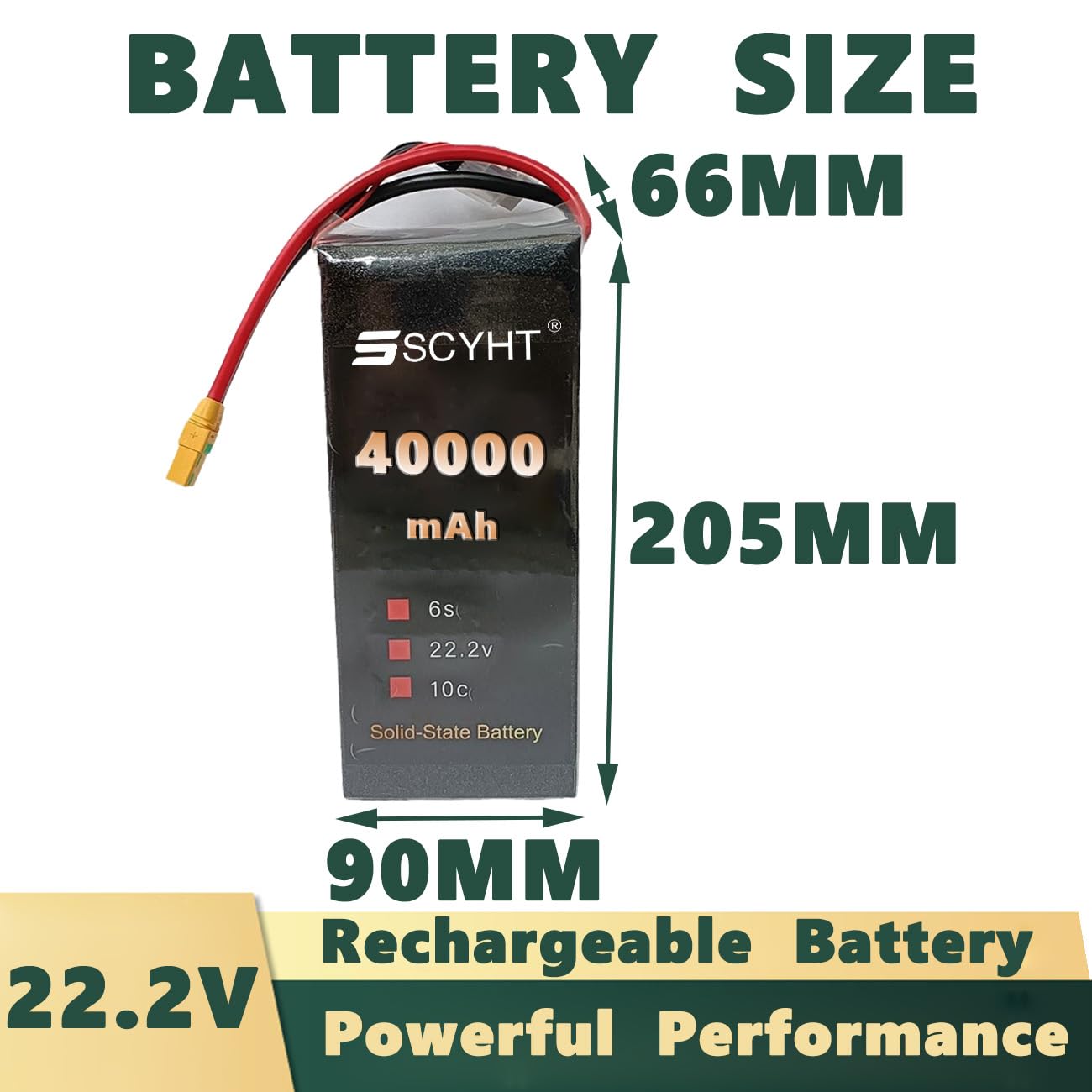 Akumulator LiPo 6S 22,2 V 16000 mAh 30000 mAh 40000 mAh Akumulator zamienny 22,2 V Akumulatory litowe do dronów z silnikami 300 W - 888 W i portem XT90-S,22.2v40000mah 1pack