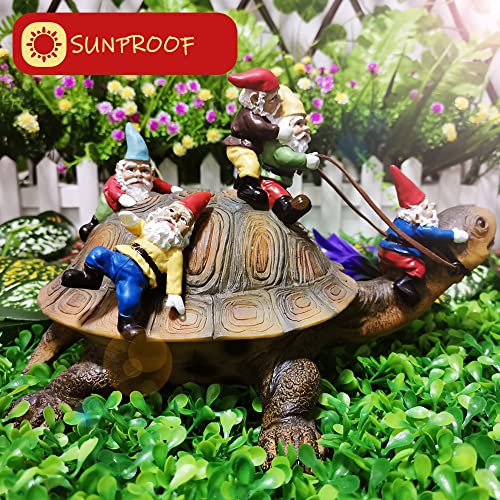 Sunthus Garden Gnome Turtle Statues Yard Art Resin Figurine Decorations Outdoor Garden Décor #TOP4