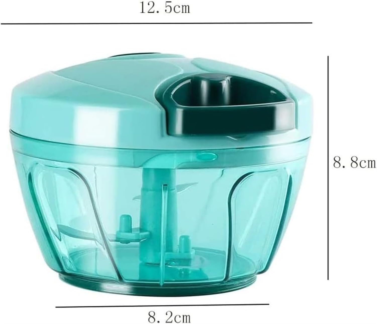 Knoblauchpresse Mincer, manueller Häcksler zum Zerkleinern von Knoblauch, Ingwer, Obst, Fleisch, Kartoffeln ohne Spritzer, saubere Verarbeitung für die Küche, a, 12,5 * 8,8 * 8,2 cm