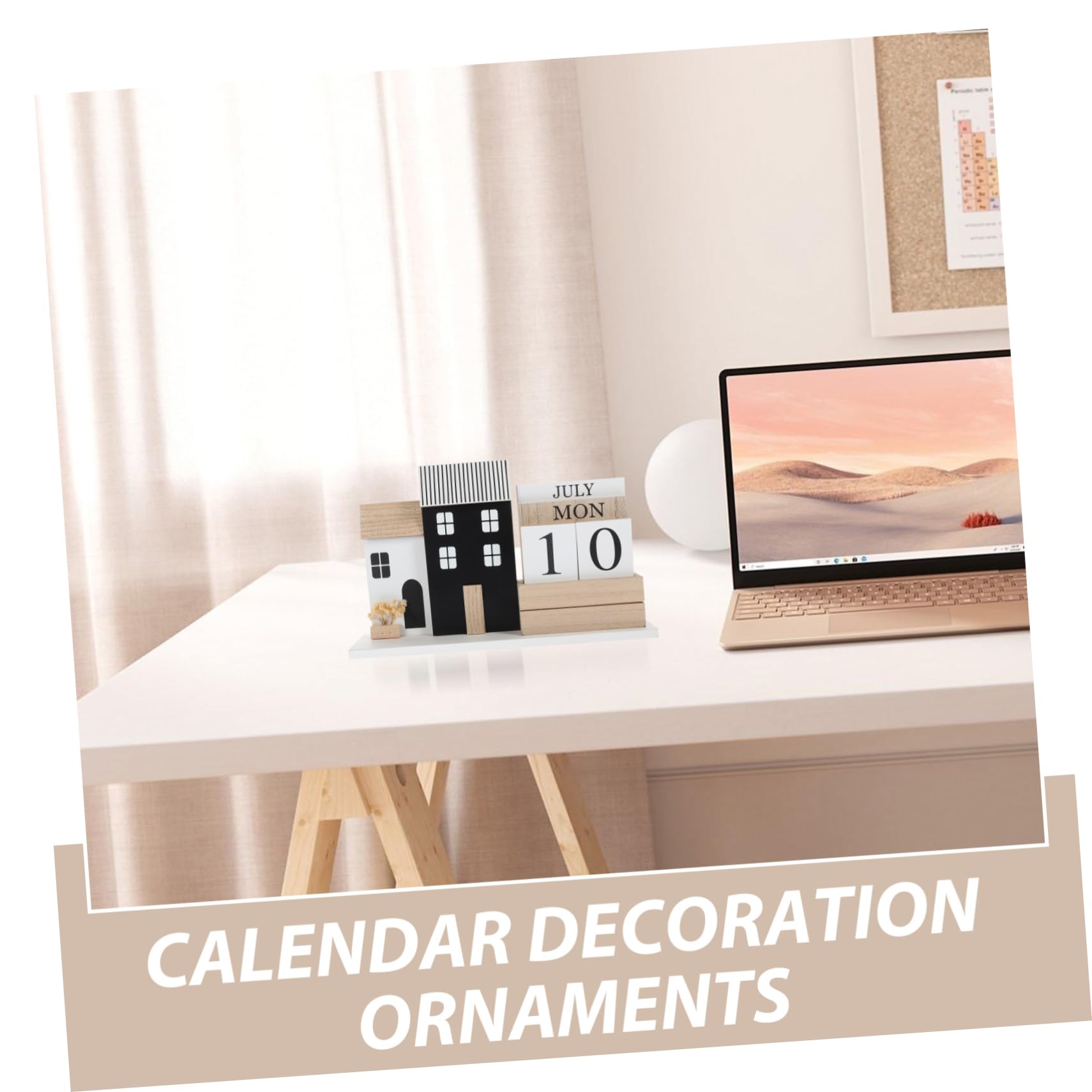 Calendario Settimanale in Legno Per Scrivania Riutilizzabile Visualizzazione Della Data Per Ufficio e Casa