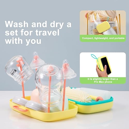 Miniatura 9 de Suvast Juego de cepillos de limpieza de botellas, verde, polipropileno