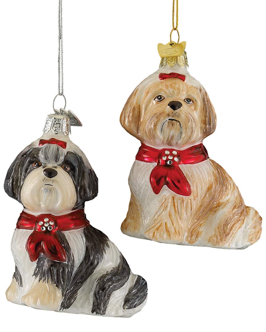 Kurt S. AdlerKurt S. Adler Shih Tzu Noble Gems Collection Glass Ornament