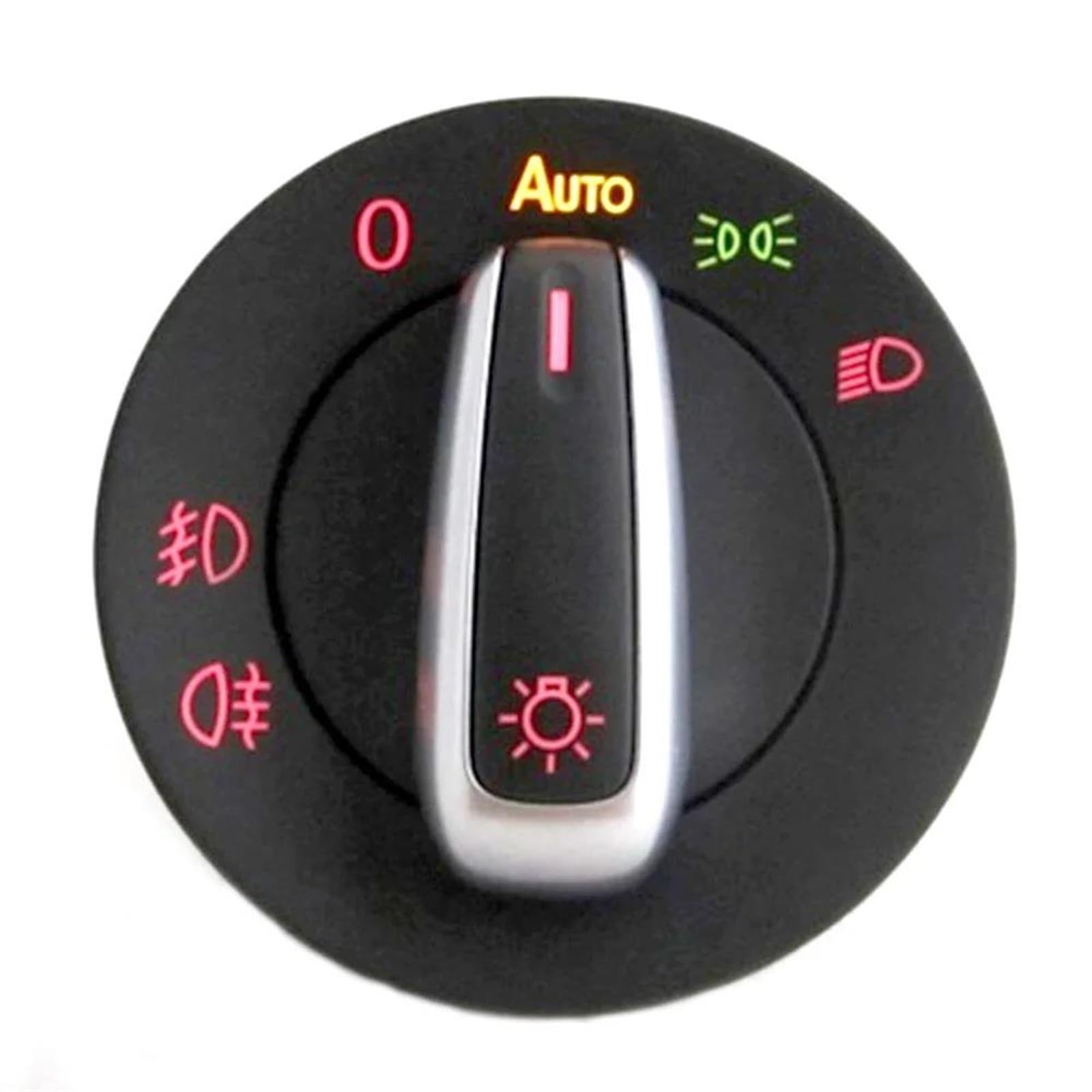 Kompatibel Mit Skoda Für Fabia 2006-2009 2010 2011 2012 2013 2014 Automodifikation, Automatischer Scheinwerfer-Steuerschalter, Nebelscheinwerfer-Schalter-Steuertaste Auto-Hauptlichtschalter(Red color)