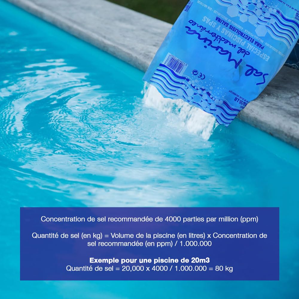 Llofer - 2SEL25KG, 2 Sacs de sel Fin pour Piscine (Dissolution Rapide) - 25kg