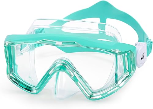 Máscara de natación para niños, gafas de natación antivaho de 180 para niños, máscara de buceo, a prueba de fugas, con cubierta de nariz para niños