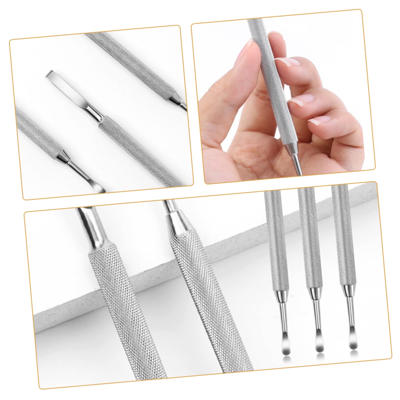 SOESFOUFU 3pcs Nail Push Pedicure Tools Nail Polish Scraper Cuticle Pusher Nail Cleaner Nail Scraper Cuticle Remover Manicure Tools Nail Polish Remover Nail Tools Cuticle Tools
