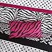 Mi Zone Comforter Set Fun Bedroom Décor - Modern All Season Polka Dot Print, Vibrant Color Cozy Bedding Layer, Matching Sham, Decorative Pillow, Full/Queen, Zebra Pink 4 Piece